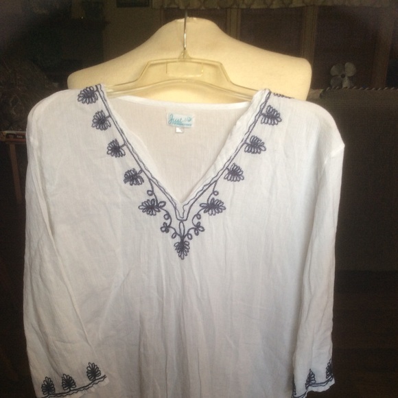 Just Bee  xlarge gauzy tunic/ coverup - Picture 4 of 7